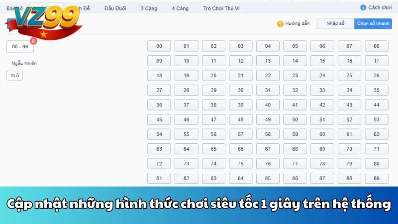 Cập nhật những hình thức chơi siêu tốc 1 giây trên hệ thống